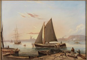 Tyne Wherry at the Mill Dam by John Scott
